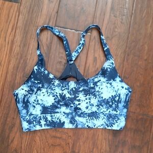 Nova Sport Women's Blue Marbled Sports Bra size Large